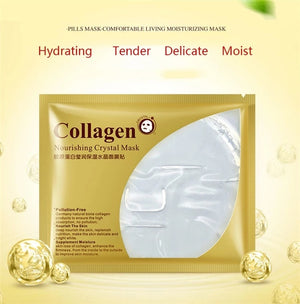 24K Gold Collagen Face Mask Crystal Gold Collagen Facial Masks Moisturizing whitening Anti-aging Skin Care Korean Cosmenics mask