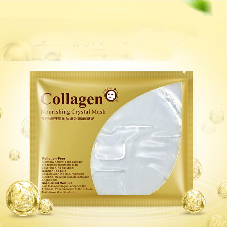 24K Gold Collagen Face Mask Crystal Gold Collagen Facial Masks Moisturizing whitening Anti-aging Skin Care Korean Cosmenics mask