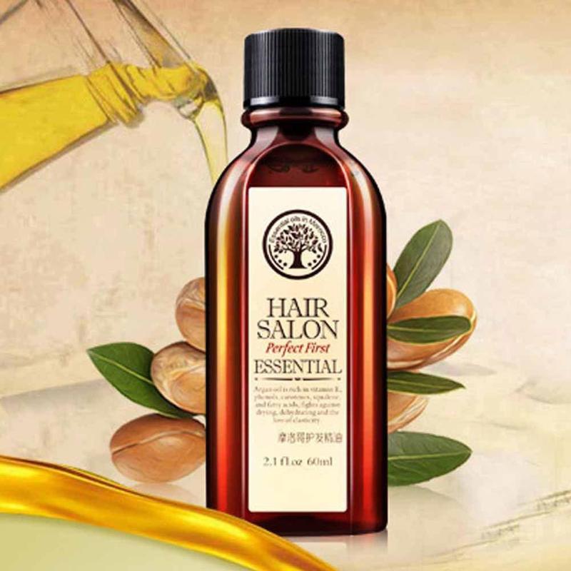 60ml Morocco Hair Care Essential Oil Argan Nut Essence Oil Nourish Scalp Repair Dry Damage Hair Treatment Glycerol Hairdressing