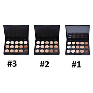 HOT!!! 15 Colors Contour Primer Cover Spots Blemish Concealer Palette Face Cream Makeup