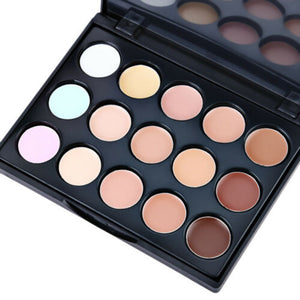 HOT!!! 15 Colors Contour Primer Cover Spots Blemish Concealer Palette Face Cream Makeup