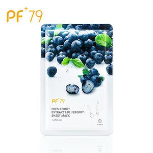 PF79 Skin Care Six Fruit Facial Mask Shea Butter Mangosteen Blueberry Pomegranate Kiwi Fruit Aloe Sheet Mask Face Mask