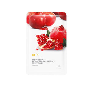 PF79 Skin Care Six Fruit Facial Mask Shea Butter Mangosteen Blueberry Pomegranate Kiwi Fruit Aloe Sheet Mask Face Mask