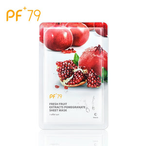 PF79 Skin Care Six Fruit Facial Mask Shea Butter Mangosteen Blueberry Pomegranate Kiwi Fruit Aloe Sheet Mask Face Mask