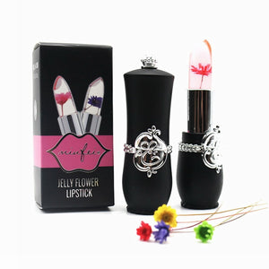 Waterproof Lip stick Moisturizer Long-lasting Lipstick Transparent Jelly Flower Makeup Temperature Changed Color Lip Pink Women